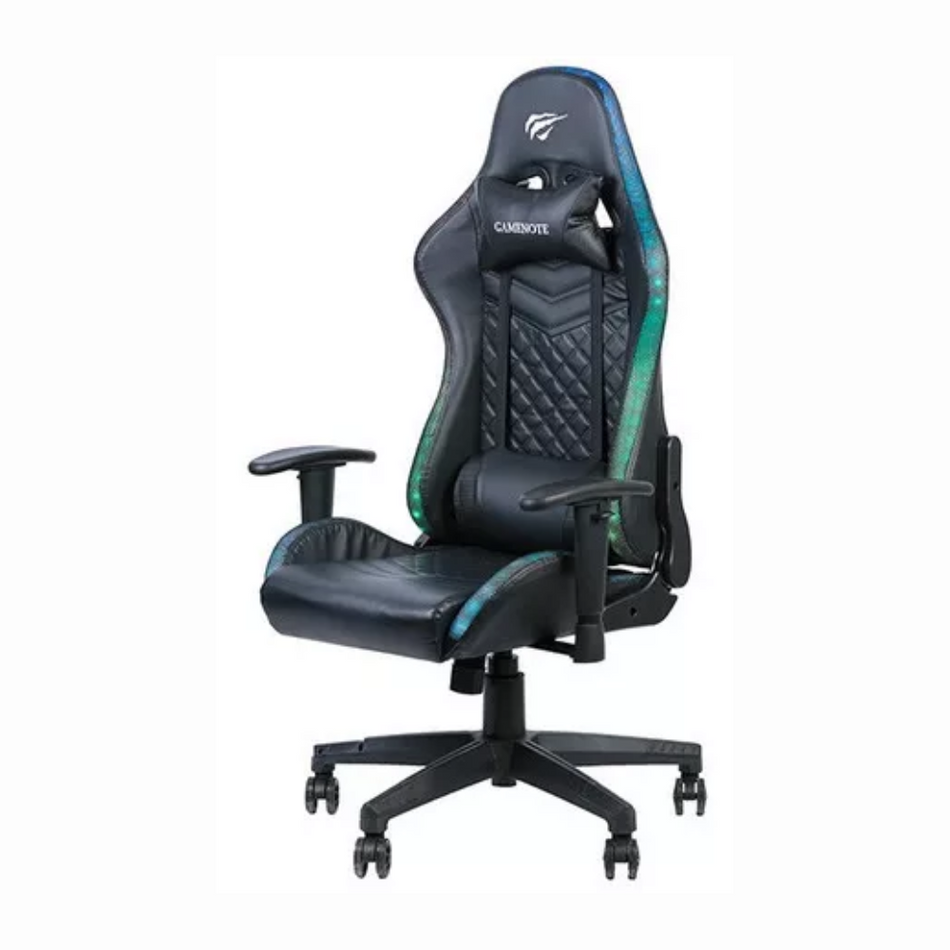 HAVIT GC927-BLACK - SILLA GAMER RGB - CUERO PVC - LUZ LED INCORPORADA
