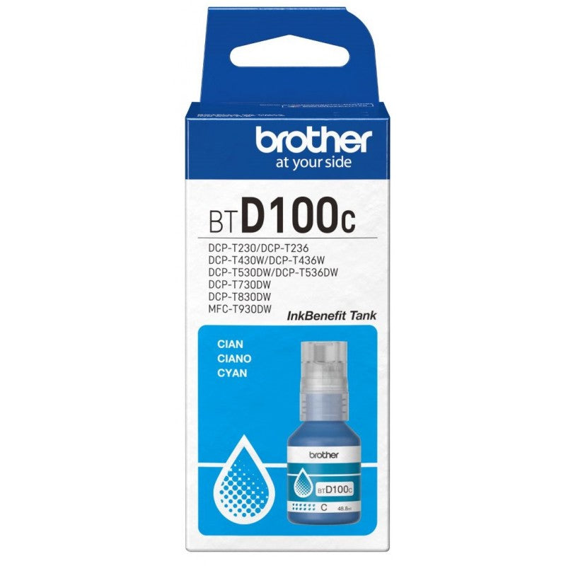 Tinta Brother BTD100C, 5K pag, Cyan