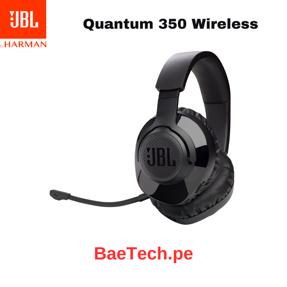 JBL QUANTUM 350 WIRELESS AURICULARES INALÁMBRICOS PARA GAMING EN PC CON MICRÓFONO DE ASTA DESMONTABLE - JBLQ350WLBLKAM