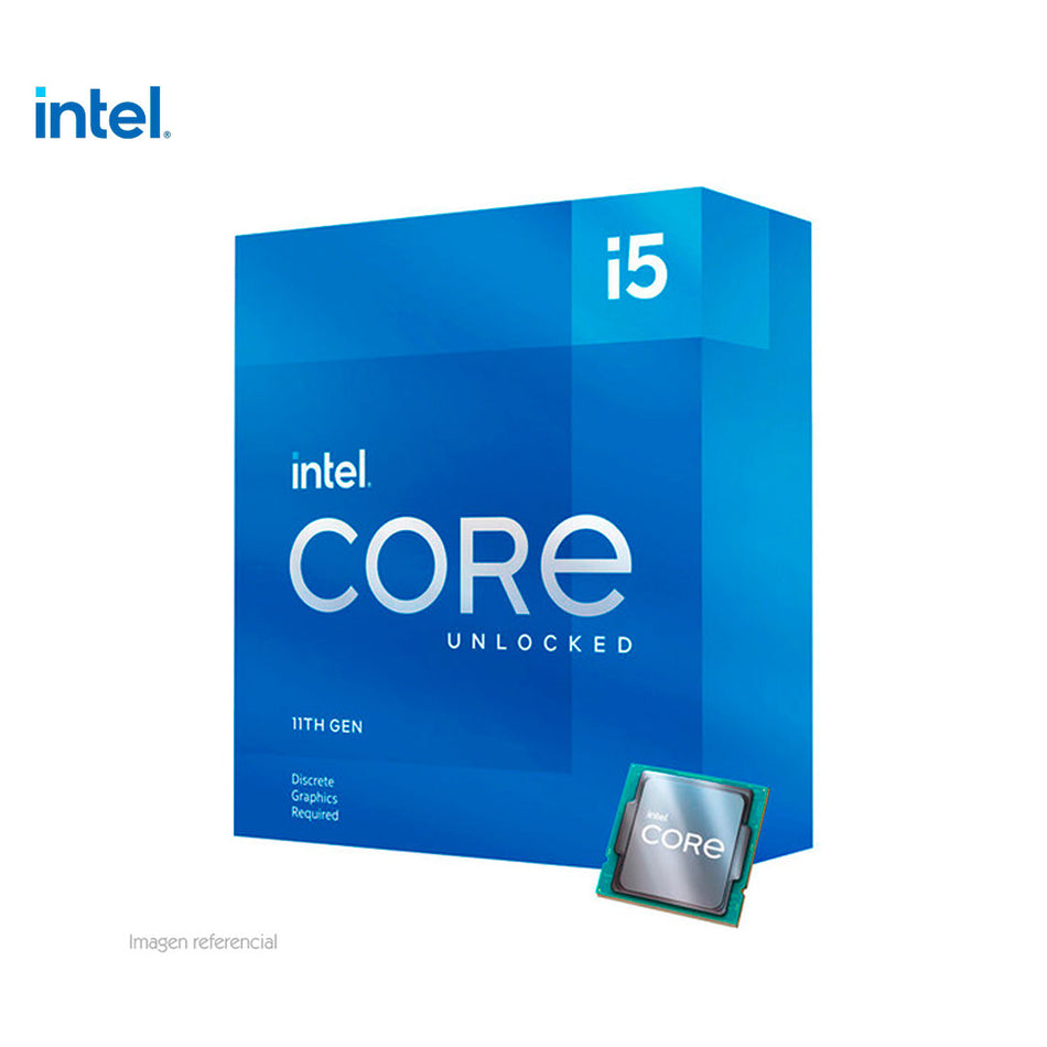 Procesador Intel Core i5-11600KF 3.90 / 4.90 GHz, 12 MB Caché L3, LGA1200, 125W, 14 nm.