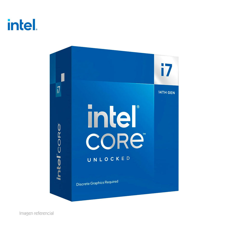 Procesador Intel Core i7-14700KF 3.40/5.60GHz, 33 MB Intel Smart Caché, LGA1700, 125W/253W