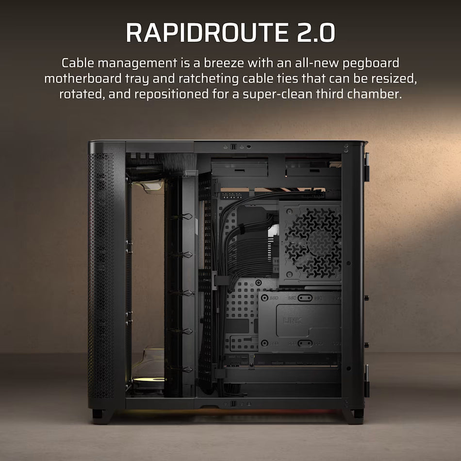 Case para PC Corsair ARGB AIR 5400 RS-R semitorre con triple cámara