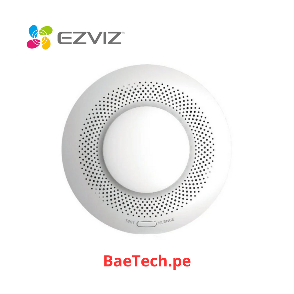 Detector de Humo EZVIZ T4C WIFI con Sirena y Luz Estrobo 85dB