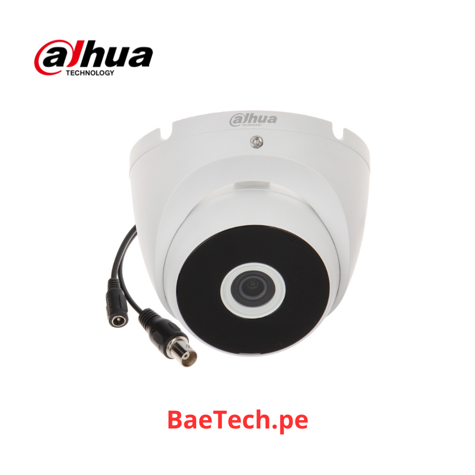 Camara Domo Dahua HAC-T2A21N-0280B 2MP 1080P 4en1 Eyeball Metal Cooper 2.8mm IR20m Smart IR IP67
