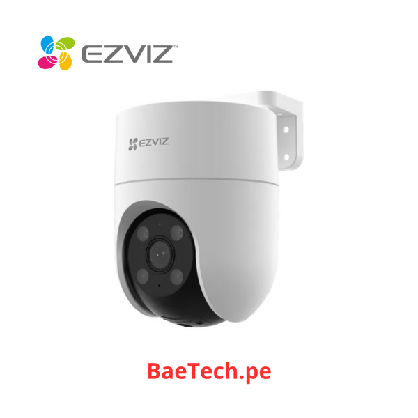 Camara de vigilancia wifi inalambrico EZVIZ H8C IP PT IA 360 2K 4MP uso hogar exterior parlante y microfono incorporado seguimiento automatico alerta luz y sirena vision nocturna 30m - CS-H8C-R100-1J4WKFL