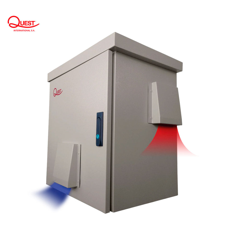 QUEST CE-2720 Gabinete de exteriores IP-65 para poste 11-RU 609 x 593 x 399mm