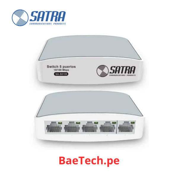 Switch de 5 puertos 10/100 SATRA 1401050000 Conmutador fast ethernet