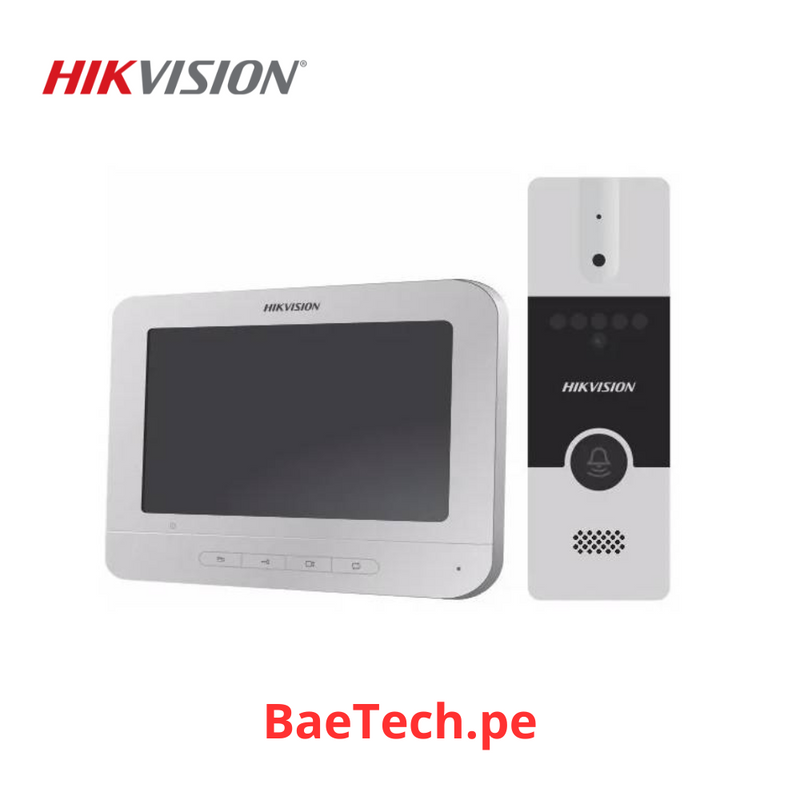 Kit videoportero analogico HIKVISION DS-KIS202T con pantalla lcd 7" HD