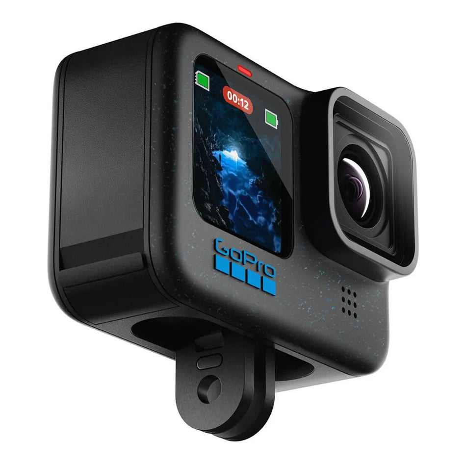 Cámara de acción GoPro Hero 12 Black 5.3K, 27MP, pantalla táctil fija, sumergible 10 metros