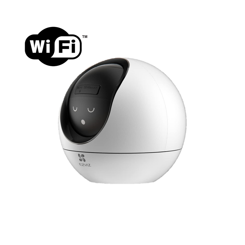Camara de vigilancia wifi inalambrico EZVIZ C6 IP PT IA 360 2K 4mp microfono y parlante incorporado uso hogar interior vision nocturna 10m - CS-C6-A0-8C4WF