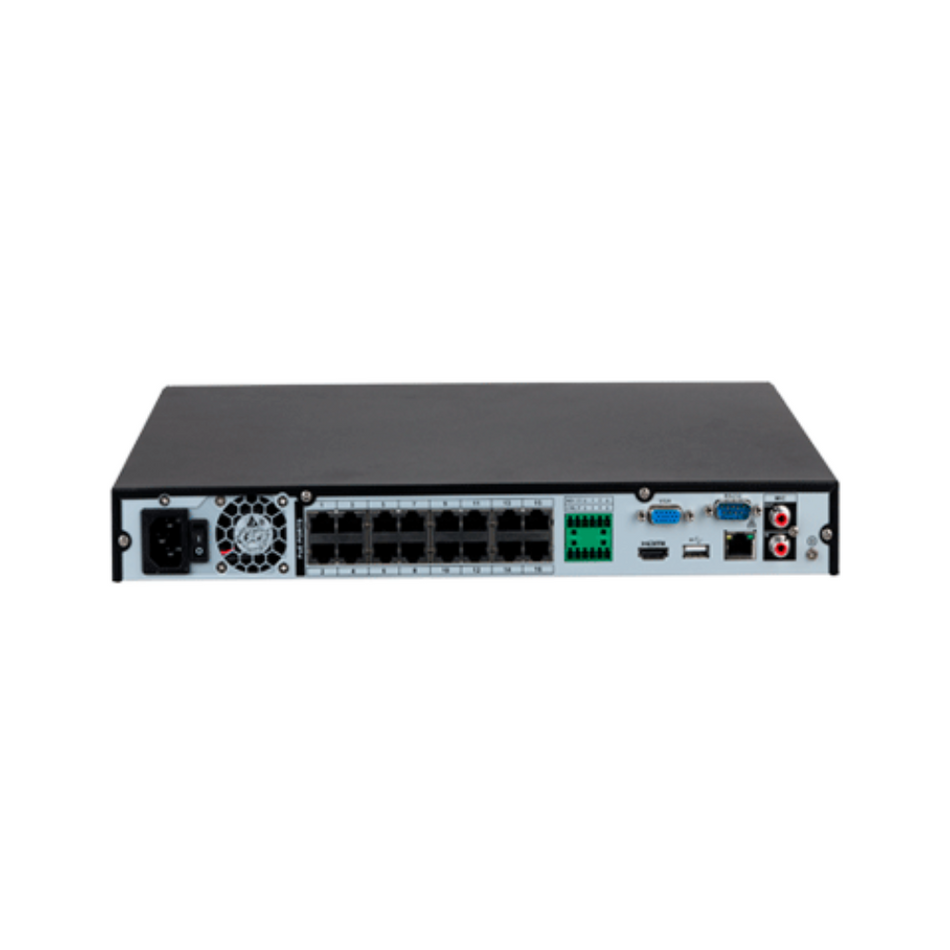 DAHUA DHI-NVR4216-16P-4KS3, Grabador NVR 4K, 16CH(12MP) POE, 160Mbps, 2HDD hasta 20TB, SMD PLUS -