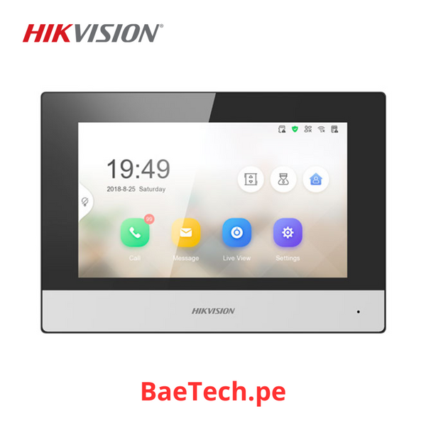 Monitor IP wifi HIKVISION DS-KH6320-WTE pantalla tactil lcd 7" para videoportero