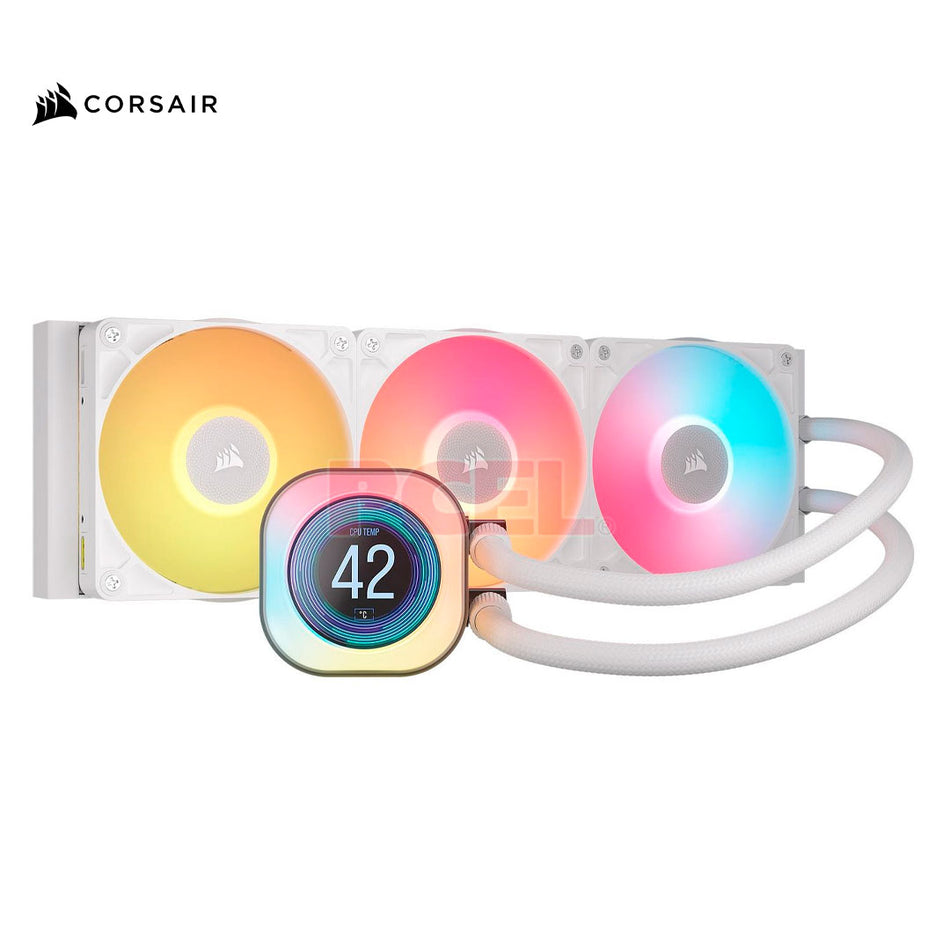 Sistema de Enfriamiento Líquido Corsair ICue Link Titan 360 RX LCD de 360mm, LGA 1700/AM4/AM5, Color Blanco