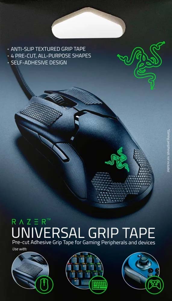 CINTA ADHESIVA DE AGARRE RAZER UNIVERSAL GRIP TAPE BLACK (RC21-01670100-R3M1)