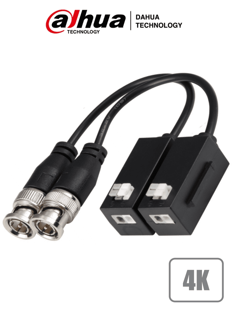 DAHUA PFM800B-4K - (1 PAR) BALUN PASIVO HDCVI 4K/8MP, | VIDEO TRANSMISOR | RECEPTOR 1 CANAL BNC | SALIDA 2 HILOS |