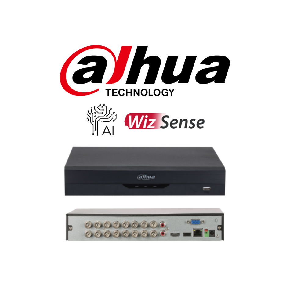 DAHUA DH-XVR5116HS-I3 GRABADOR XVR 16 CANALES/ 1HDD- 10TB/IA