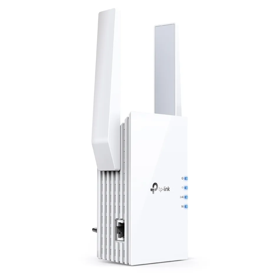 TP-LINK RE505X REPETIDOR DE SEÑAL WIFI6 AX1500 2 ANT EXT 1 PUERTO GB DOBLE BANDA