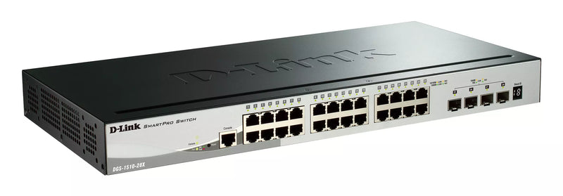 D-LINK DGS-1510-28X - SWITCH ADMINISTRABLE DE 24 PUERTOS 10/100/1000 4 PUERTOS DE 10GB SFP CAPA 2 Y 3