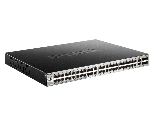 D-LINK DGS-3130-54PS - SWITCH ADMINISTRABLE - 48 RJ-45 GbE PoE ports + 2 x 10GBASE-T 10/100/1000BASET POE