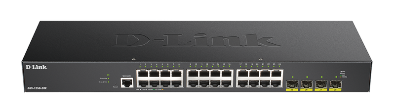 D-LINK DGS-1250-28X - Switch 28 Puertos Gigabit Administrable con UpLink a 10Gbps, 24 PUERTOS 10/100/1000BASE-T