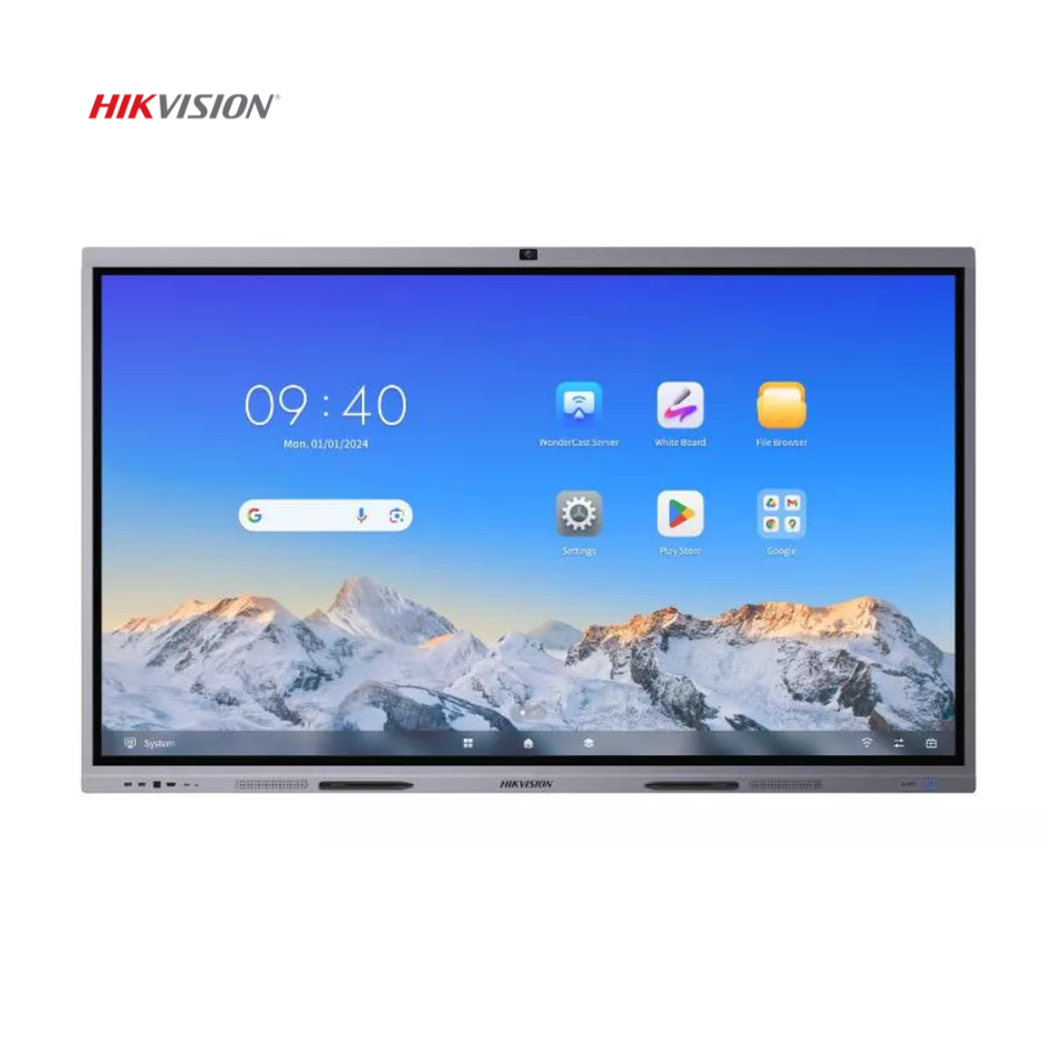 HIKVISION DS-D5C75RB/B PANTALLA PIZARRA INTERACTIVA 4K 75″ 8GB CON CÁMARA AI