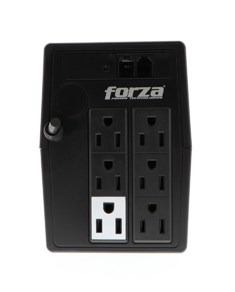 UPS FORZA NT-752U interactiva 750VA/375W, 6 slds, RJ45, torre comp-220V