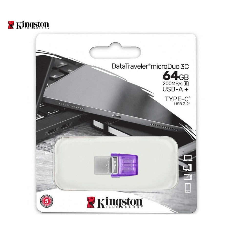 Memoria USB Kingston Data Traveler microDuo 3C, 64GB, Dual USB-A / USB-C