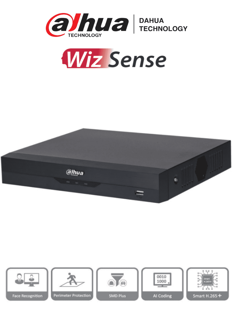 DAHUA XVR5108HS-4KL-I3 - GRABADOR XVR 8CANALES /4K/ 1HDD- 10TB/IA