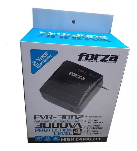 ESTABILIZADOOR FORZA FVR-3002, 3000VA/1500