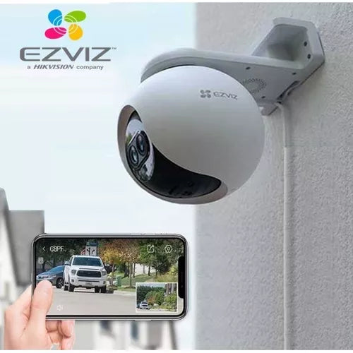 Camara de vigilancia wifi inalambrico EZVIZ C8PF IP PT IA 360 2mp 1080 full hd uso hogar exterior parlante y microfono incorporado doble lente vision nocturna 30m - CS-C8PF-A0-6E22WFR