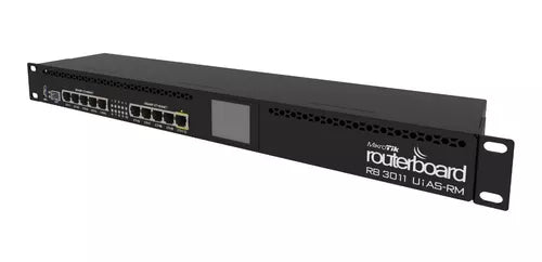 MIKROTIK - RouterBOARD CPU 2 Núcleos, 10P Gigabit Ethernet, 1P SFP, 1 GB Memoria, Licencia Nivel 5, Montaje Rack -RB3011UiAS-RM