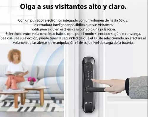 Cerradura inteligente Smart EZVIZ CS-L2S-11FCP-A0 desbloqueo por codig