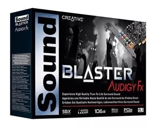 TARJETA DE SONIDO CREATIVE PCIE AUDIGY FX 5.1 SB1570 (PN 70SB157000000)