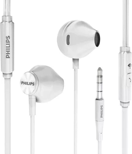 AUDIFONO C/MICROF. PHILIPS IN-EAR TAUE101WT 3.5MM SONIDO BAJO BLANCO