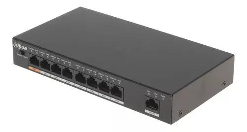 DAHUA PFS3009-8ET-96 - SWITCH POE /8PT POE/802.3af/at/10/100/96W