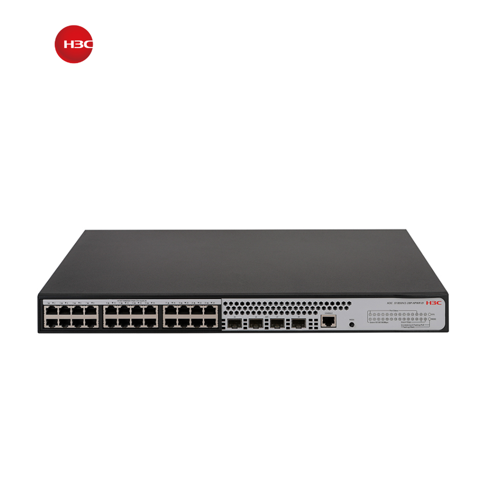 H3C LS-1850V2-28P-HPWR-EI-GL SWITCH ETHERNET L2 H3C S1850V2-28P-HPWR-EI CON 24 PUERTOS POE+ RJ45 10/100/1000BASE-T (CA 370 W) Y 4 PUERTOS SFP 1000BASE-X (CA)