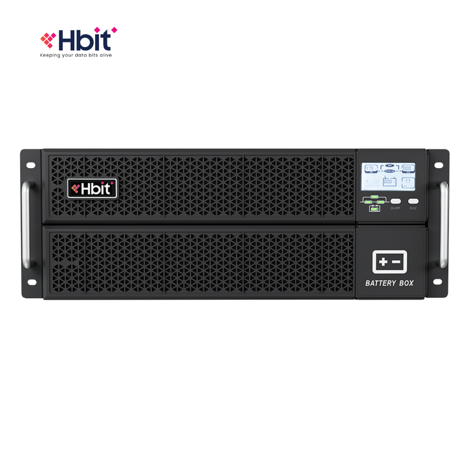 HBIT PHS006BR UPS MONOFÁSICO ONLINE DE DOBLE CONVERSIÓN 230V, 6KVA/6KW, TORRE/RACK, PANTALLA LCD A COLOR, INCLUYE BATERÍA INTERNA, TARJETA SNMP Y KIT DE RIELES