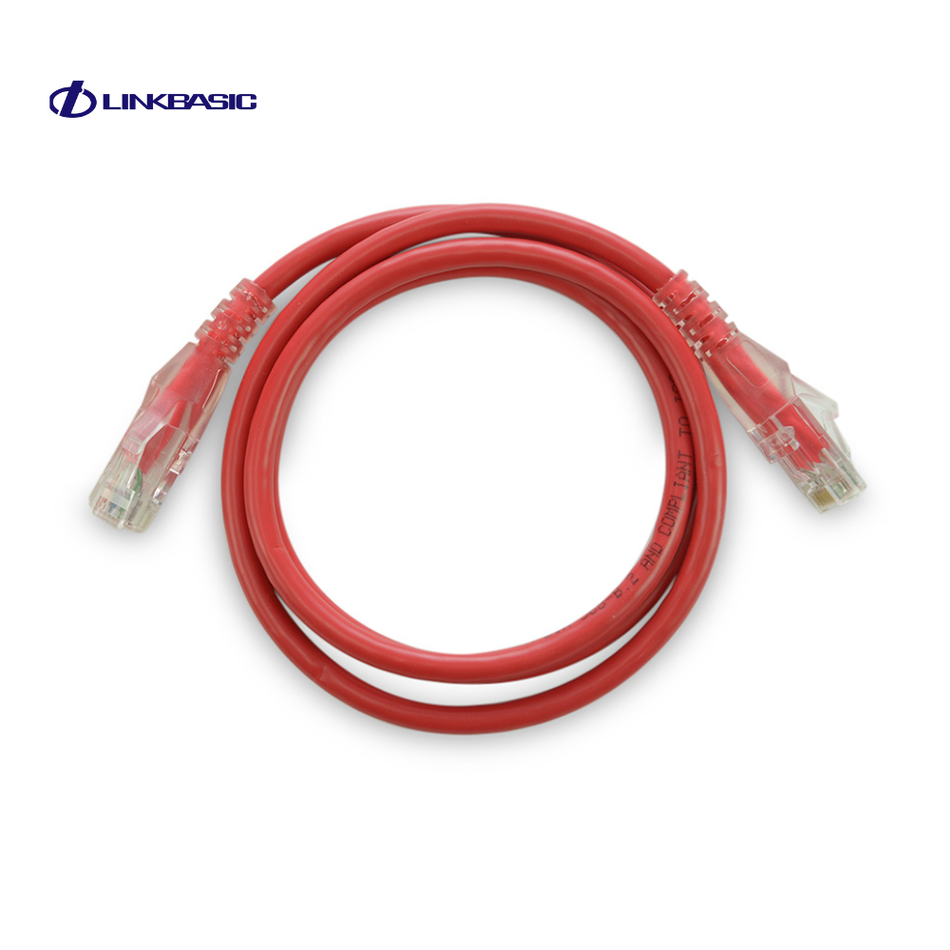 LINKBASIC CAA01-UC6-1-C PATCH CORD UTP MULTFILAR RJ-45 CAT6 1MT ROJO