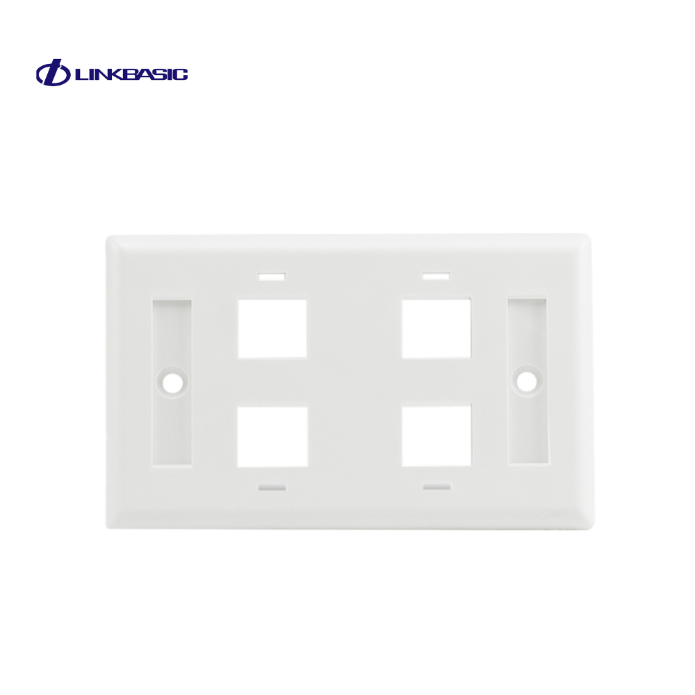 LINKBASIC OUS04 PLACA DE PARED PARA 4 MÓDULOS – BaeTech Peru