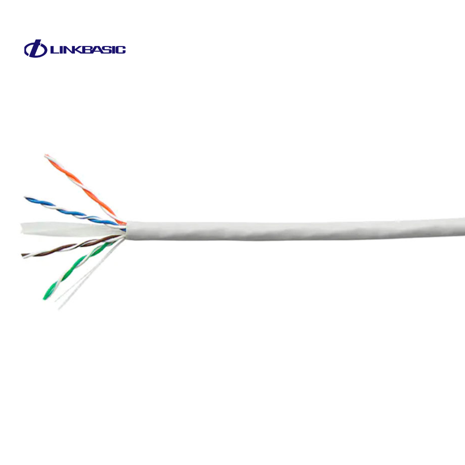 LINKBASIC CLA04-UC6-LSZH-7035 CABLE UTP SÓLIDO 4P CAT6 23AWG 600MHZ LSZH GRIS (RX305MT)