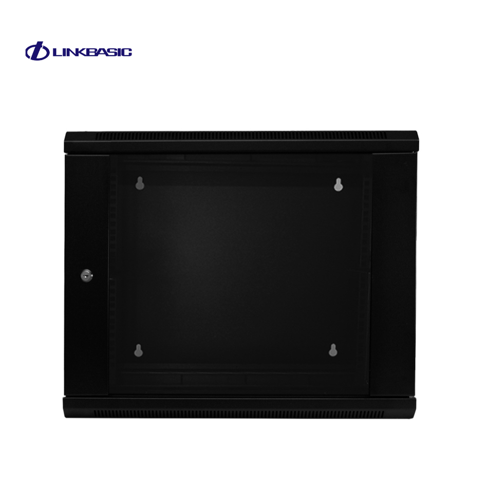 LINKBASIC WCC09-655-BAA GABINETE DE PARED 9-RU 500 X 600 X 550MM (ABATIBLE, PUERTA C/VIDRIO DE SEGURIDAD)