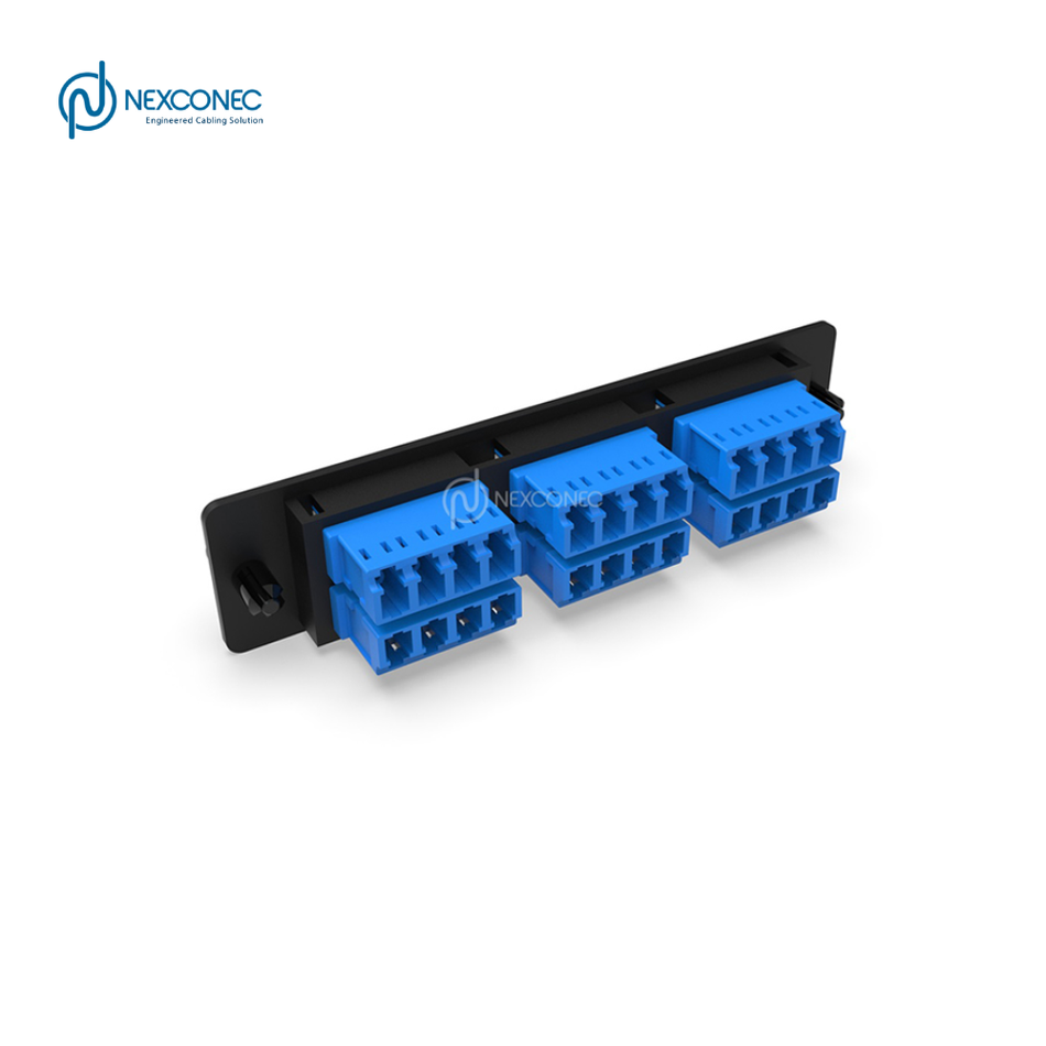 NEXCONEC MP3PL30 PANEL FO LGX CON 24 ACOPLADORES LC OM4 VIOLETA (PARA BANDEJA)