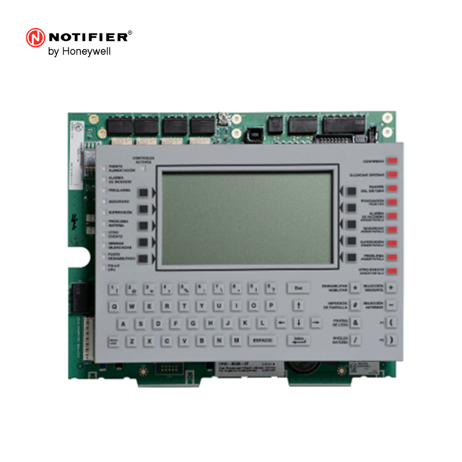 HONEYWELL NOTIFIER CPU2-3030D-SP CPU CON PANTALLA PARA PANEL NFS2-3030. SOPORTA HASTA 10 LAZOS DE 159 DETECTORES / 159 MÓDULOS