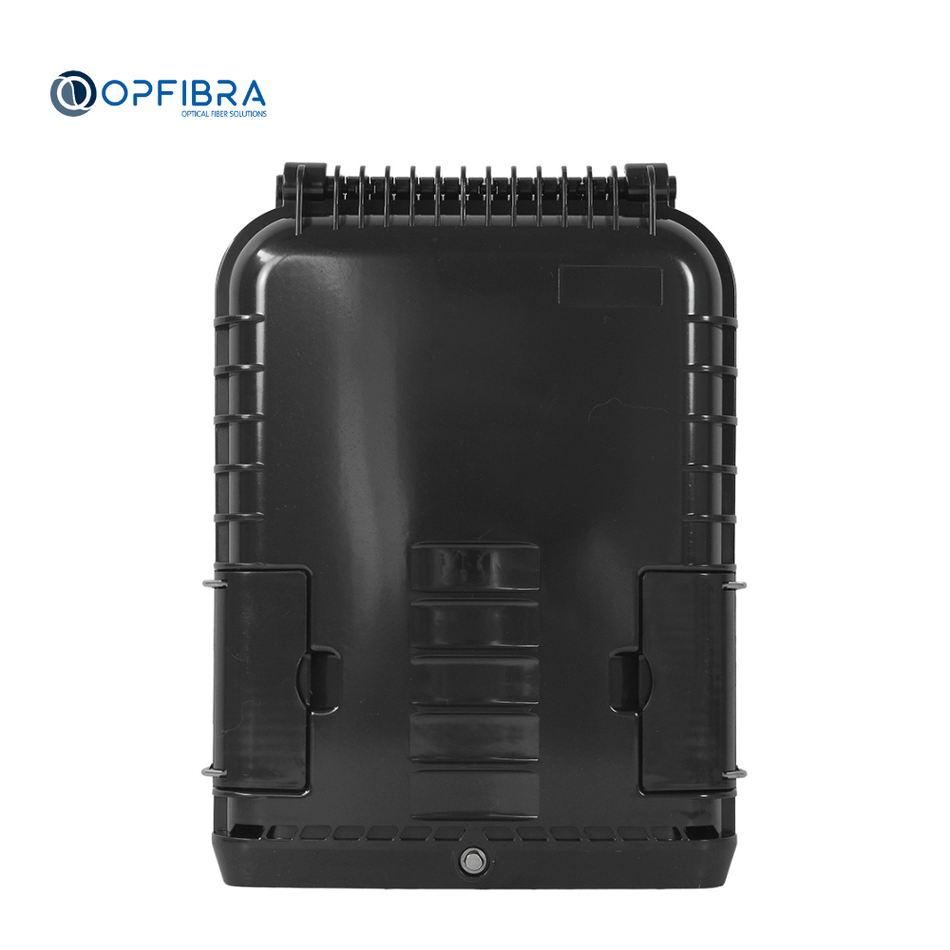 OPFIBRA CTO-CO-B-SA16-00-0010 CAJA NAP IP65, 16 SALIDAS, NEGRO. INCLUYE 16 ADAPTADORES SC/APC, 1 SPLITTER PLC 1X16