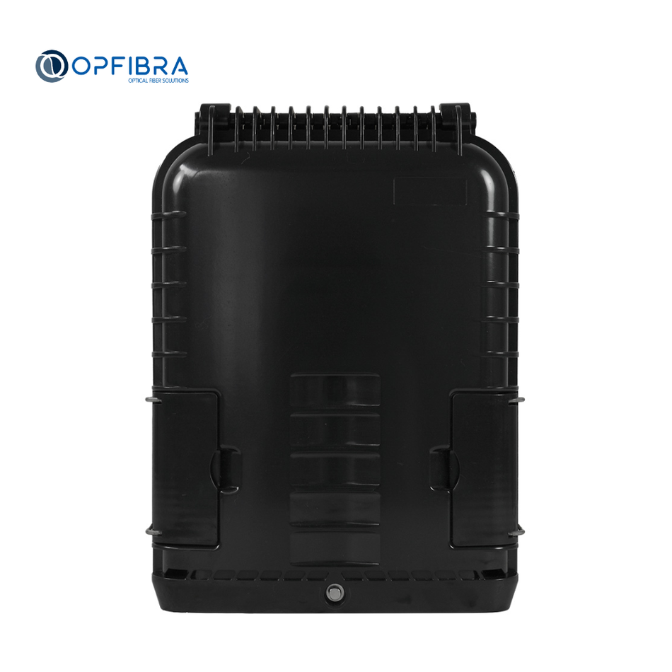 OPFIBRA CTO-CO-B-SA08-00-0010 CAJA NAP IP65, 16 SALIDAS, NEGRO. INCLUYE 16 ADAPTADORES SC/APC, 1 SPLITTER PLC 1X8. INCLUYE KIT DE MONTAJE EN POSTE Y MENSAJERO