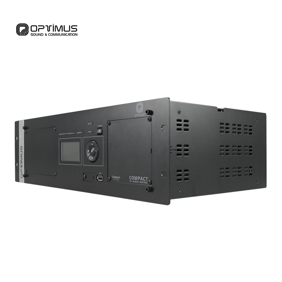 OPTIMUS COMPACT MATRIZ DIGITAL DE AUDIO IP/SIP, MASTER, EN54