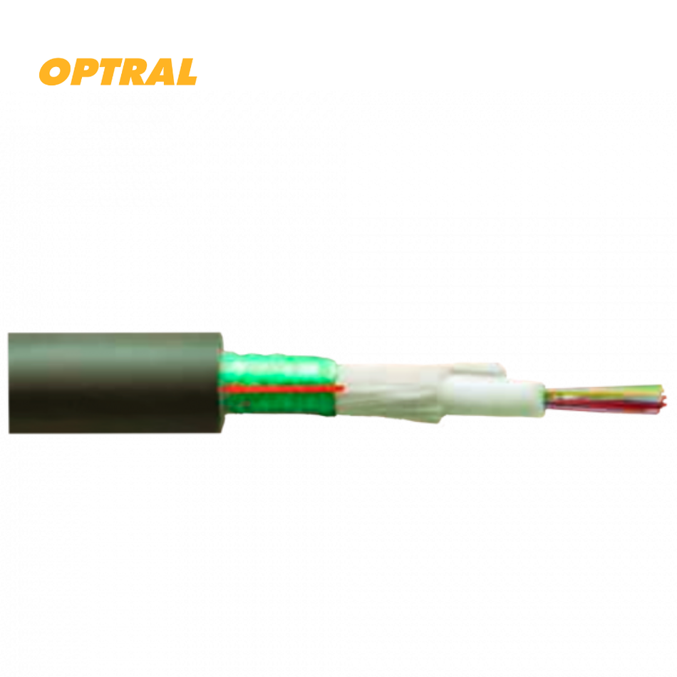 OPTRAL CFODST1024G652D CABLE FO MONOMODO 9UM ARMADO G652D 24 FIBRAS INT/EXT. CHAQUETA NEGRA LSZH ANTIROEDOR | FT: DST1
