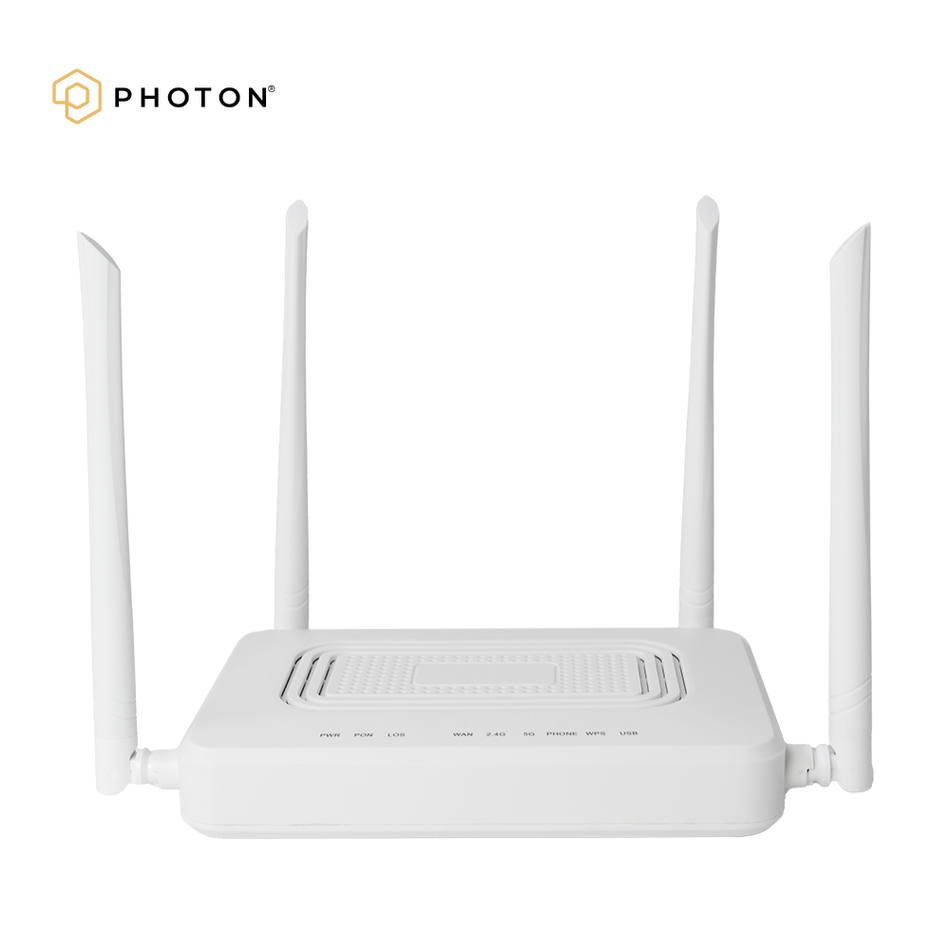 PHOTON PTF2264Q ONT GPON, 4 PUERTOS GE+ WIFI AC (DUAL BAND 2.4/5GHZ)