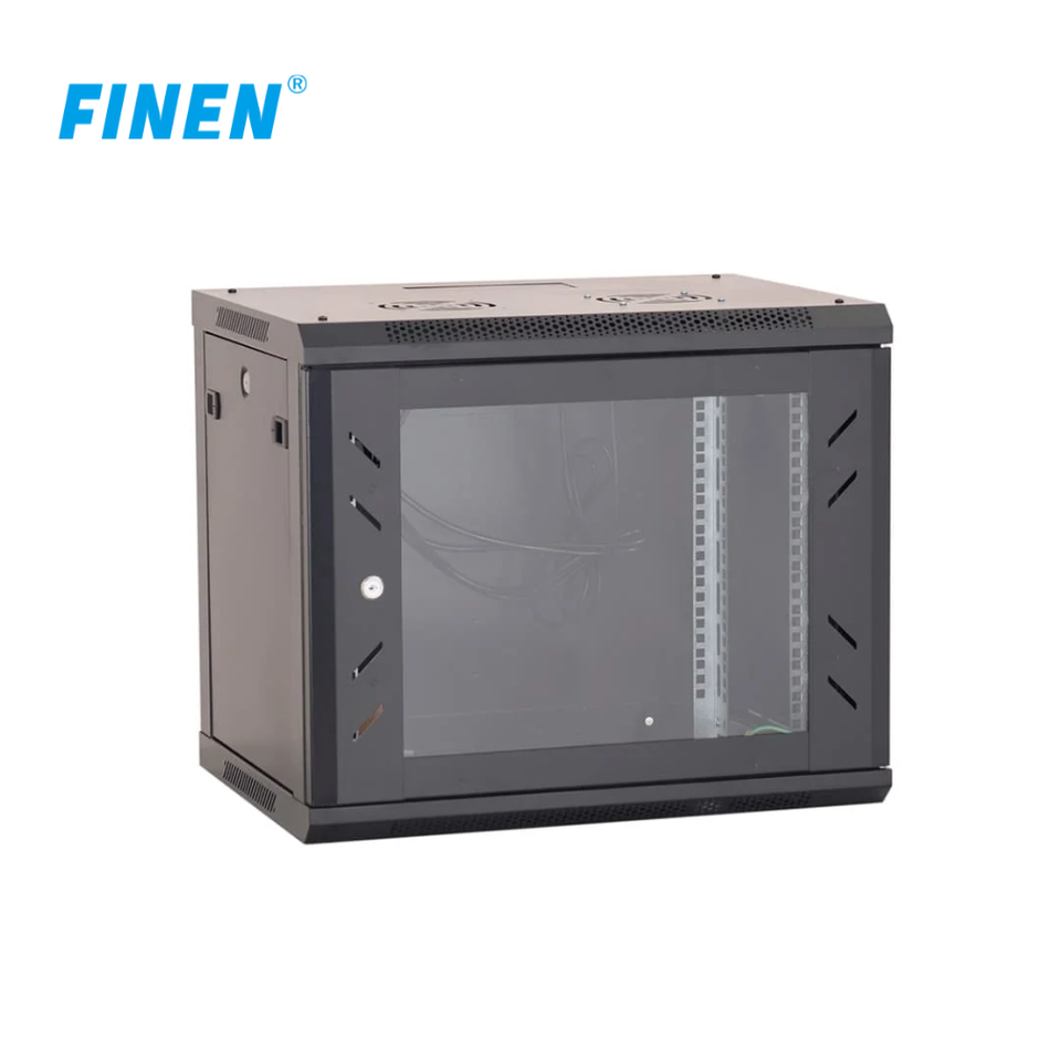 FINEN WM6412 GABINETE DE PARED 12-RU 635 X 600 X 450MM (PUERTA C/VIDRIO DE SEGURIDAD Y PANELES LATERALES DESMONTABLES)