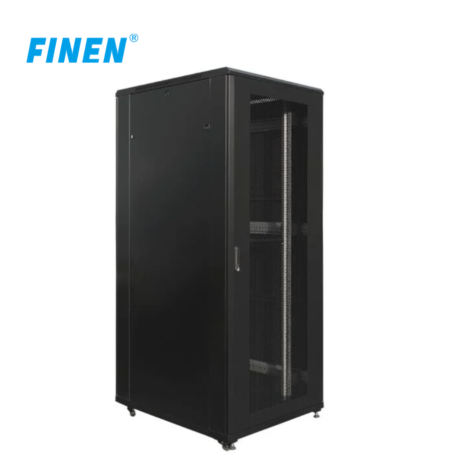 FINEN F1-A38242-BI GABINETE DE PISO 42-RU 2,054 X 800 X 1200MM (PUERTAS: FRONTAL Y POSTERIOR DOBLE, AMBAS C/MALLA) INCLUYE KIT DE 4 VENTILADORES